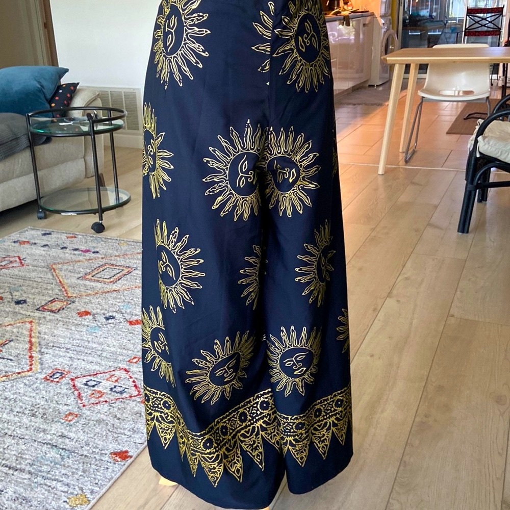 Wide Leg Tie Pants size L
